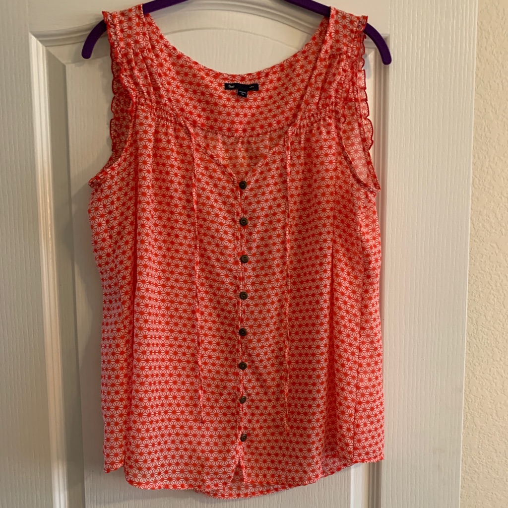 Gap Chiffon Button Down Top